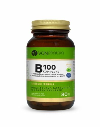 VonPharma B kompleks 100 tablete s podaljšanim sproščanjem, 80 tablet VonPharma B kompleks 100 tablete s podaljšanim sproščanjem, 80 tablet