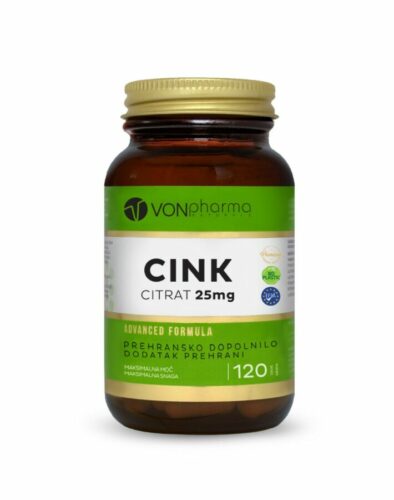 VonPharma Cink citrat 25 mg tablete, 120 tablet VonPharma Cink citrat 25 mg tablete, 120 tablet