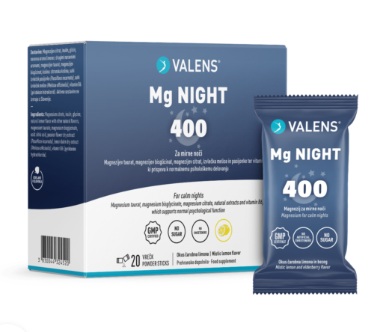 Valens Mg Night vrečke, 20 vrečk Valens Mg Night vrečke, 20 vrečk