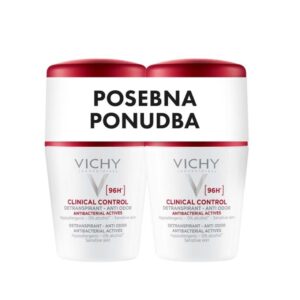 Vichy Clinical Control Dezodorant detranspirant proti neprijetnemu vonju (96 h) roll-on, 2 x 50 ml