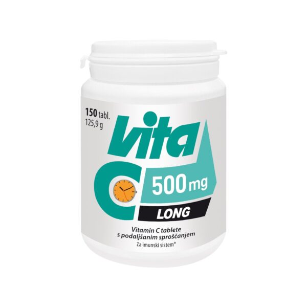 Vitabalans Vita-C 500 mg Long tablete s podaljšanim sproščanjem, 150 tablet Vitabalans Vita-C 500 mg Long tablete s podaljšanim sproščanjem, 150 tablet
