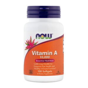 NOW Vitamin A 10.000 IE, 100 mehkih kapsul