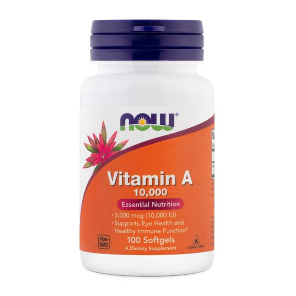 NOW Vitamin A 10.000 IE, 100 mehkih kapsul NOW Vitamin A 10.000 IE, 100 mehkih kapsul