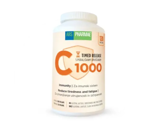 Ars Pharmae C 1000 mg tablete s podaljšanim sproščanjem, 120 tablet Ars Pharmae C 1000 mg tablete s podaljšanim sproščanjem, 120 tablet