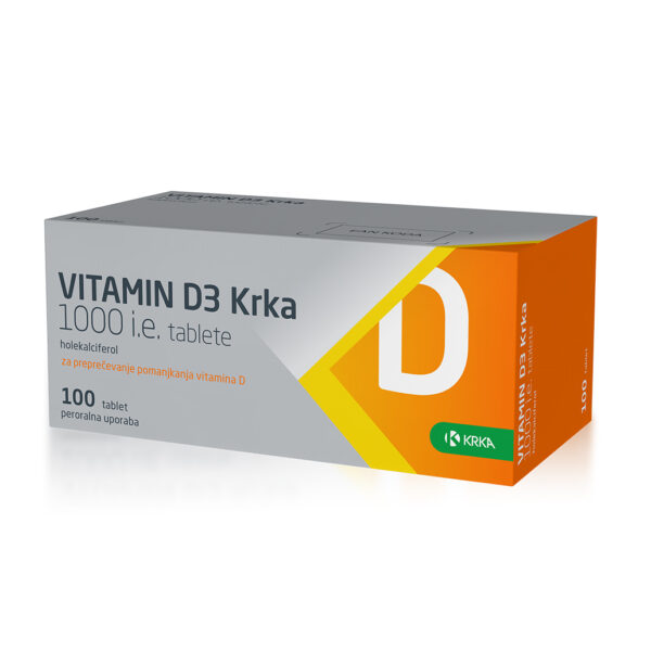 Vitamin D3 Krka 1000 i.e. tablete, 100 tablet Vitamin D3 Krka 1000 i.e. tablete, 100 tablet