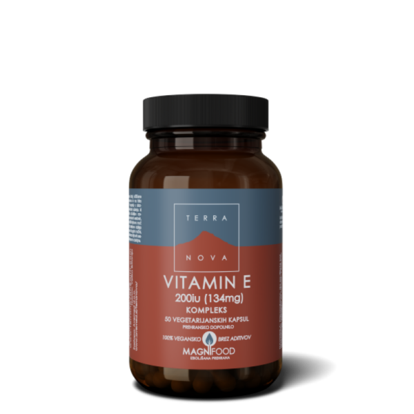 Terranova Vitamin E 200 I.E. kompleks, 50 kapsul