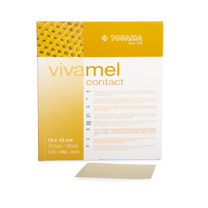 Vivamel Contact kontaktna mrežica z medicinskim kostanjevim medom 10 x 10 cm, sterilna, 10 oblog