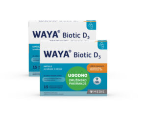 WAYA Biotic D3 kapsule za odrasle in otroke, 2 x 15 kapsul