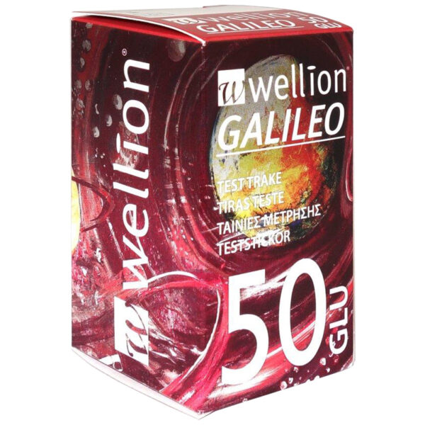 Wellion Galileo merilni lističi za glukozo v krvi, 50 lističev Wellion Galileo merilni lističi za glukozo v krvi, 50 lističev