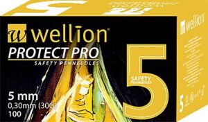 Wellion Protect Pro igle za inzulinska peresa 30G 5 mm, 100 igel