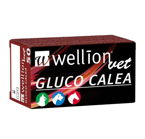 WellionVet Gluco Calea merilni lističi za merjenje glukoze v krvi pri živalih, 50 lističev
