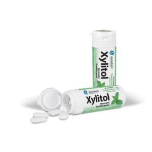 Xylitol zaščitni žvečilni gumi – zelena meta, 30 žvečilnih gumijev