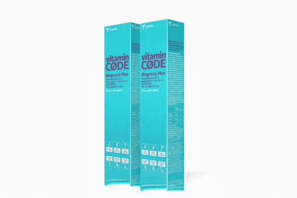Yasenka Vitamin Code Magnezij 375 mg PLUS šumeče tablete, 2 x 20 tablet Yasenka Vitamin Code Magnezij 375 mg PLUS šumeče tablete, 2 x 20 tablet