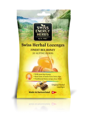 Swiss Energy Herbs zeliščne pastile z 20 zelišči in medom, 12 pastil