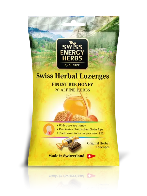 Swiss Energy Herbs zeliščne pastile z 20 zelišči in medom, 12 pastil Swiss Energy Herbs zeliščne pastile z 20 zelišči in medom, 12 pastil