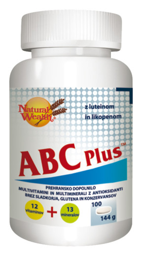Natural Wealth ABC Plus tablete, 100 tablet