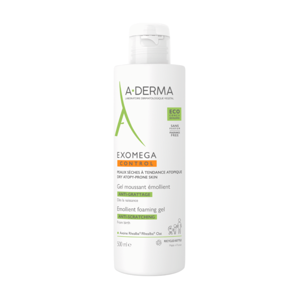 A-Derma Exomega Control emolientni peneči gel, 500 ml A-Derma Exomega Control emolientni peneči gel, 500 ml