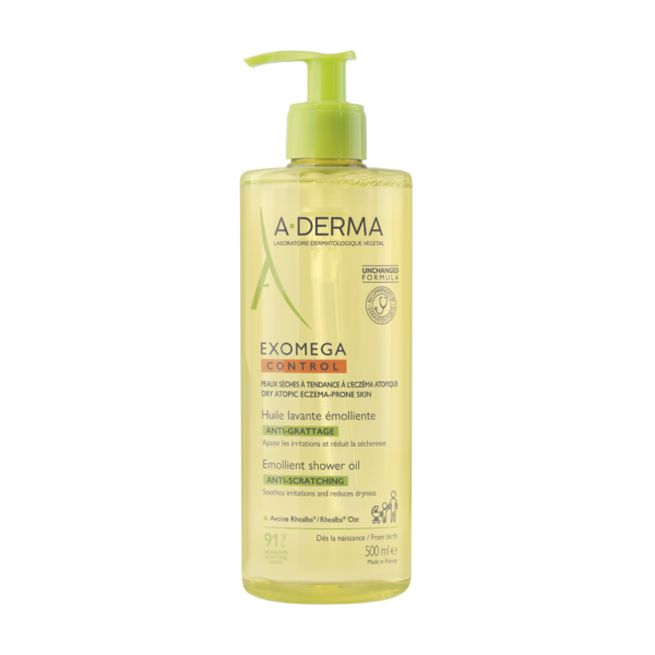 A-Derma Exomega Control emolientno čistilno olje za prhanje, 500 ml A-Derma Exomega Control emolientno čistilno olje za prhanje, 500 ml
