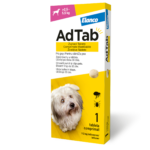 AdTab 112 mg žvečljive tablete za pse (> 2,5 - 5,5 kg), 1 tableta AdTab 112 mg žvečljive tablete za pse (> 2,5 - 5,5 kg), 1 tableta