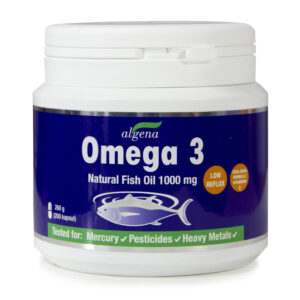 Algena Omega-3 ribje olje v soft gel kapsulah, 200 kapsul