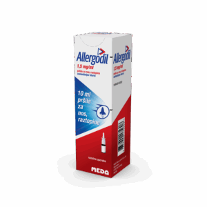 Allergodil 1,5 mg/ml, pršilo za nos, raztopina,10 ml
