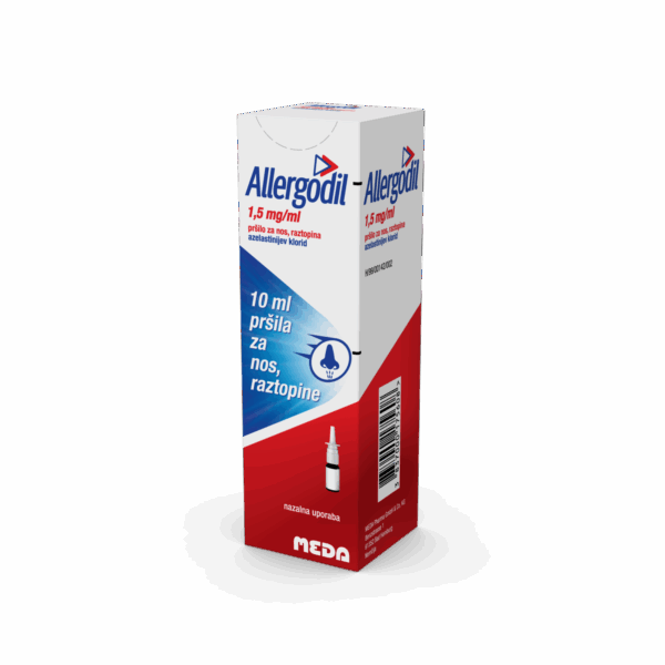 Allergodil 1,5 mg/ml, pršilo za nos, raztopina,10 ml Allergodil 1,5 mg/ml, pršilo za nos, raztopina,10 ml