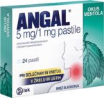 Angal pastile 5 mg/1 mg z okusom mentola, 24 pastil Angal pastile 5 mg/1 mg z okusom mentola, 24 pastil