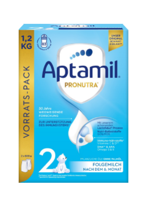 Aptamil 2 Pronutra nadaljevalno mleko za dojenčke po 6. mesecu starosti, 1200 g
