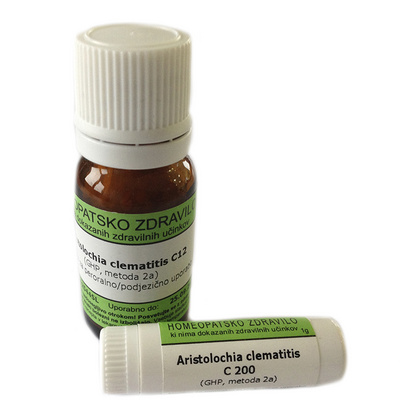 Aristolochia clematitis homeopatske kroglice C30, 10 g Aristolochia clematitis homeopatske kroglice C30, 10 g