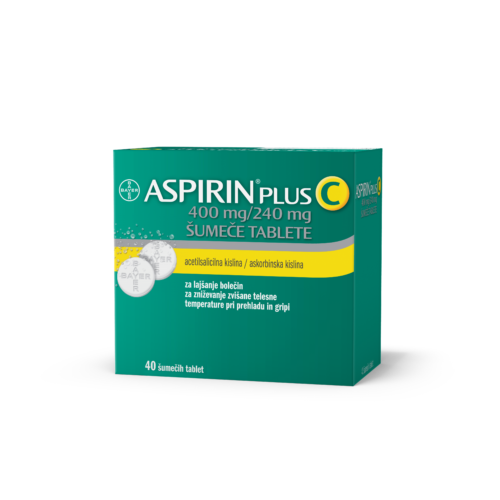 Aspirin plus C 400 mg/240 mg šumeče tablete, 40 šumečih tablet Aspirin plus C 400 mg/240 mg šumeče tablete, 40 šumečih tablet