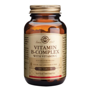 Solgar Vitamini B-kompleksa z vitaminom C tablete, 100 tablet