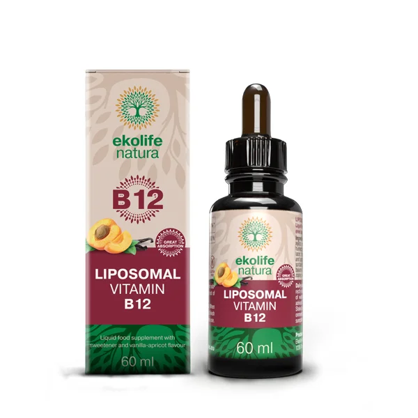Ekolife natura Liposomski vitamin B12 tekočina, 60 ml Ekolife natura Liposomski vitamin B12 tekočina, 60 ml