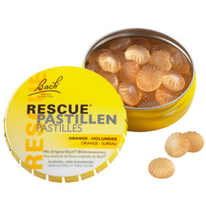 Bach Rescue pastile z okusom pomaranče in bezga, 50 g