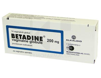 Betadine 200 mg vaginalne globule, 14 vaginalnih globul Betadine 200 mg vaginalne globule, 14 vaginalnih globul