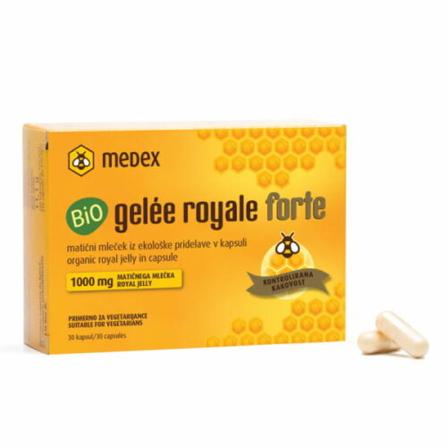 Medex Bio Gelée Royale Forte matični mleček iz ekološke pridelave, 30 kapsul Medex Bio Gelée Royale Forte matični mleček iz ekološke pridelave, 30 kapsul