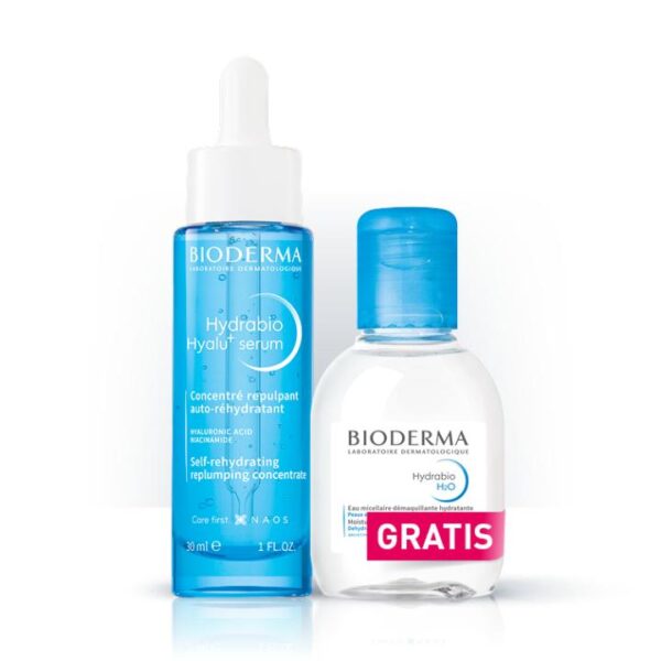 Bioderma paket: Hydrabio Hyalu+ serum (30 ml) + Hydrabio H2O micelarni losjon za čiščenje kože (100 ml) Bioderma paket: Hydrabio Hyalu+ serum (30 ml) + Hydrabio H2O micelarni losjon za čiščenje kože (100 ml)