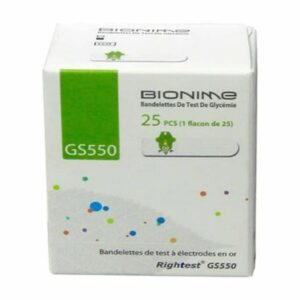 Bionime Rightest GS550 testni lističi, 25 testnih lističev