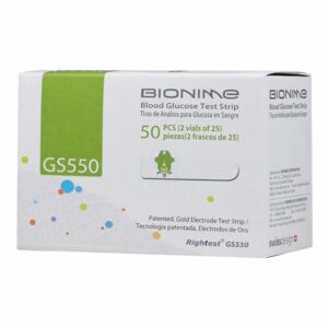 Bionime Rightest GS550 testni lističi, 50 testnih lističev