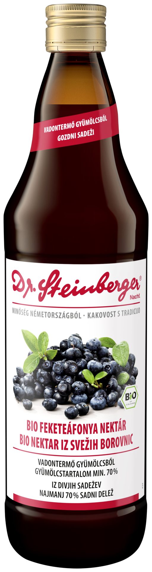 Dr. Steinberger BIO nektar iz svežih borovnic, 750 ml Dr. Steinberger BIO nektar iz svežih borovnic, 750 ml