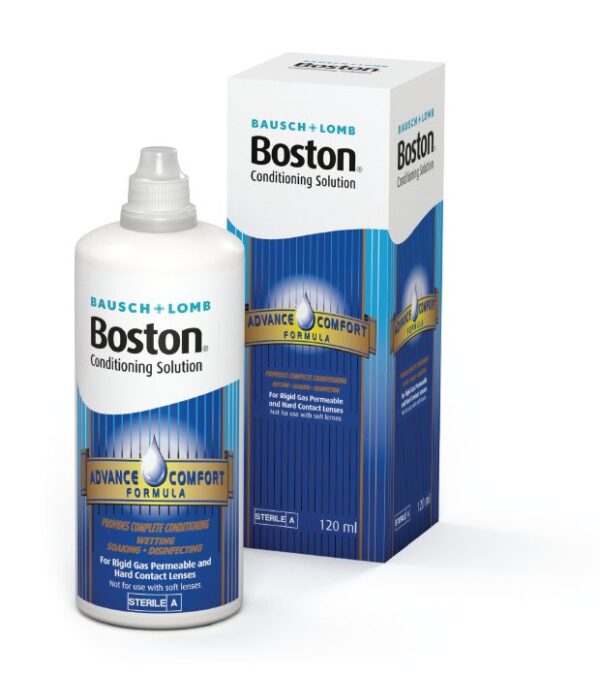 Boston Advanced tekočina za čiščenje in vzdrževanje poltrdih in trdih leč, 120 ml Boston Advanced tekočina za čiščenje in vzdrževanje poltrdih in trdih leč, 120 ml