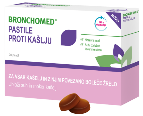 Bronchomed pastile proti kašlju, 20 pastil Bronchomed pastile proti kašlju, 20 pastil