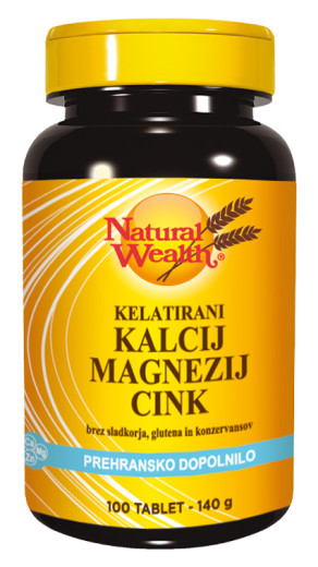 Natural Wealth Kalcij, magnezij in cink tablete, 100 tablet Natural Wealth Kalcij, magnezij in cink tablete, 100 tablet