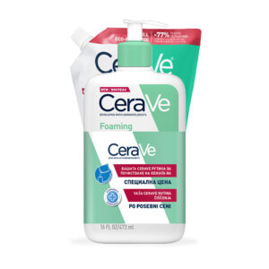 CeraVe Peneči čistilni gel za normalno do mastno kožo (473 ml) + refill pakiranje (473 ml)