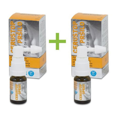 Cerustop olje za uho v pršilu, 2 x 10 ml Cerustop olje za uho v pršilu, 2 x 10 ml