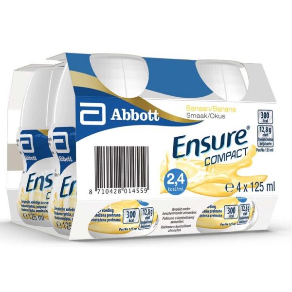 Ensure Compact okus banana, 4 plastenke po 125 ml