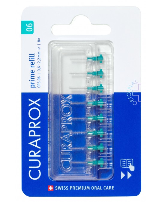Curaprox CPS 06 Prime, refill pakiranje, 8 medzobnih ščetk Curaprox CPS 06 Prime, refill pakiranje, 8 medzobnih ščetk