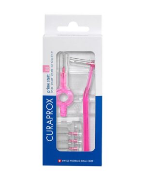 Curaprox CPS 08 Prime Start set medzobnih ščetk: 5 medzobnih ščetk + 2 držali