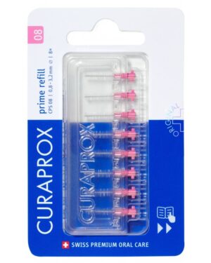 Curaprox CPS 08 Prime, refill pakiranje, 8 medzobnih ščetk