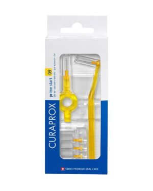 Curaprox CPS 09 Prime Start set medzobnih ščetk: 5 medzobnih ščetk + 2 držali