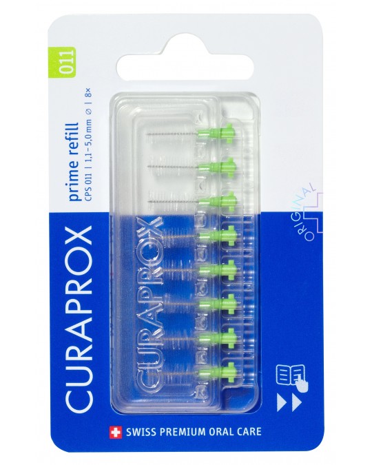 Curaprox CPS 011 Prime, refill pakiranje, 8 medzobnih ščetk Curaprox CPS 011 Prime, refill pakiranje, 8 medzobnih ščetk